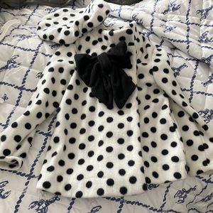 Polka dot jacket and hat